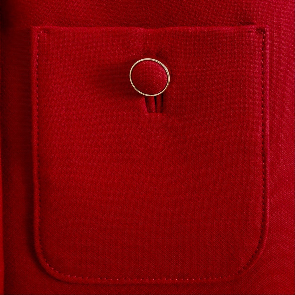 Talbots Red Blazer Gold-Tone Hardware Womens Size 4 Classic Tailored Suit Jacket - Picture 3 of 8